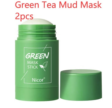 Cleansing Green Tea Mask Clay Stick Oil Control Anti-Acne Whitening Seaweed Mask