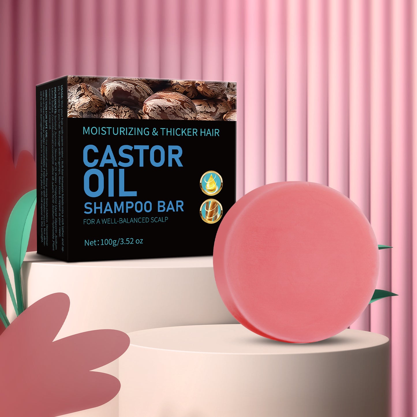 Castor Oil Foaming Shampoo bar