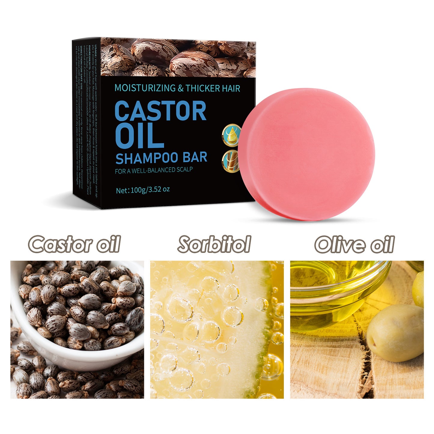 Castor Oil Foaming Shampoo bar